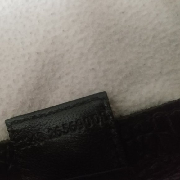 Vintage fendi black embossed croc gator gold tote - Picture 7 of 8